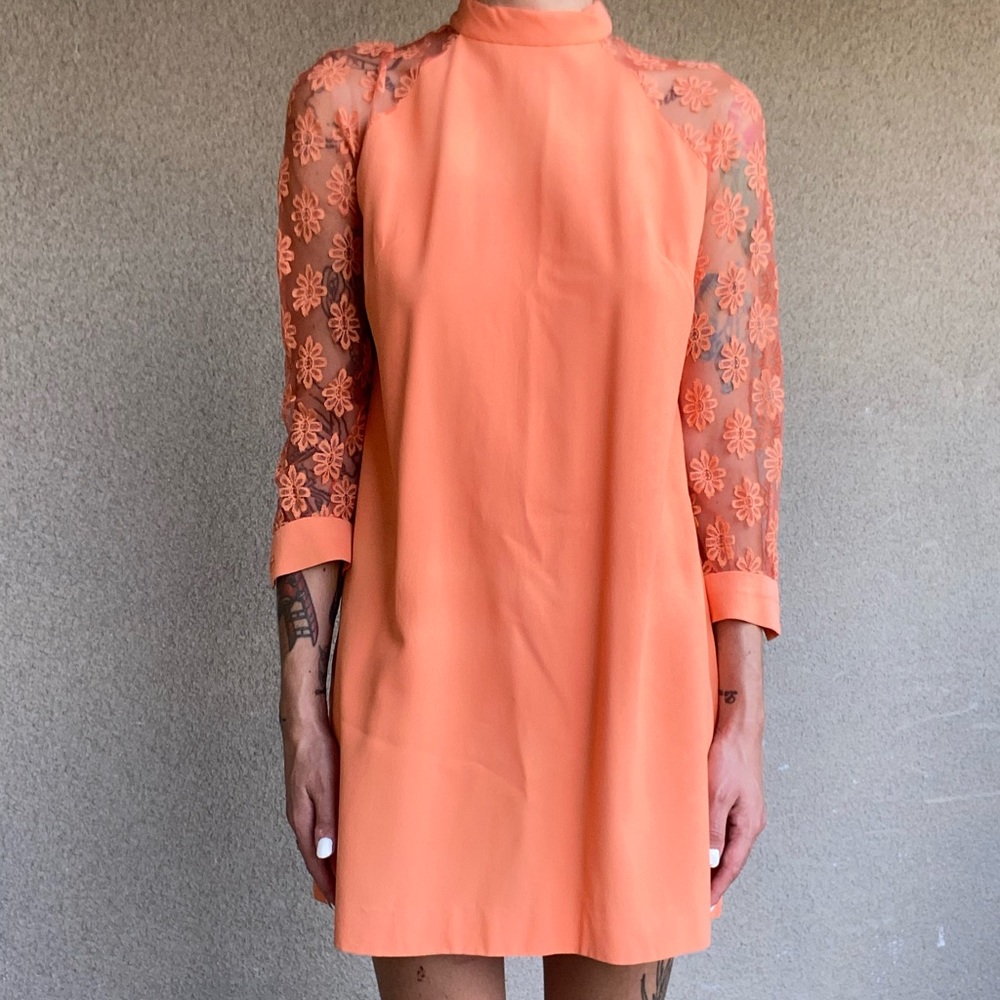 Vintage 60’s salmon pink mini dress
